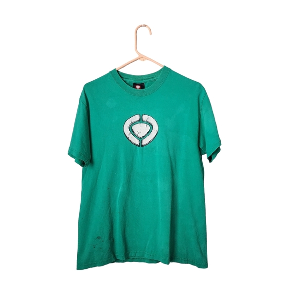 CIRCA‎ x VINTAGE 2000 graphic tee circa skateboarding shoes logo tee in green M - Picture 3 of 8
